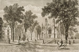 Gore Hall, Université de Harvard vers 1870, de 