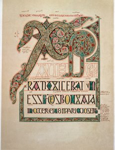 Évangile selon Saint Matthieu, page du deuxième Incipit