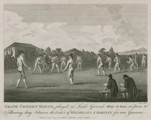 Grand match de cricket joué à Lords Ground, Marylebone, Londres - English School