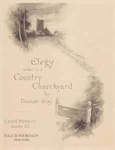 Élégie de Gray : Page de titre - English School