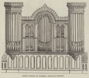Grand orgue à Barmen, Prusse rhénane