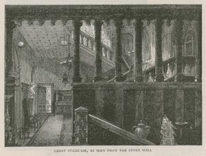 Grand escalier vu depuis le hall intérieur, Holland House