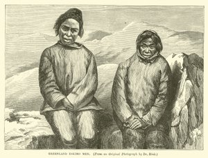 Hommes esquimaux du Groenland - English School