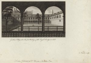 Gresham College, où se sont tenues les premières réunions de la Royal Society