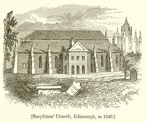 Église Greyfriars, Édimbourg, en 1640 - English School
