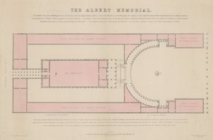 Plan du sol du Mémorial Albert, tel que proposé à Burlington House