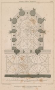 Plan au sol de la chapelle Chantry, chapelle St Stephen, palais de Westminster