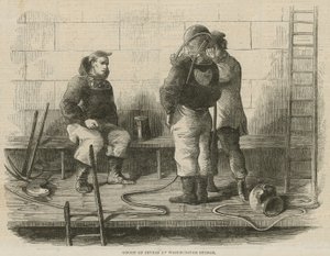 Groupe de plongeurs au pont de Westminster - English School