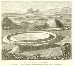 Groupe des principales formes de tumulus