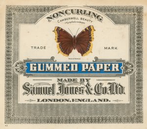 Papier gommé, fabriqué par Samuel Jones & Co Ltd, Londres - English School