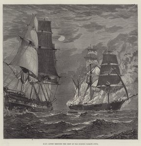 HMS Liffey sauvant l