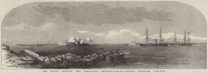 Navires de Sa Majesté "Hecla" et "Leopard" en reconnaissance, port de Hango, Finlande (gravure)