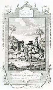 Habit des cavaliers en Barbarie, illustration tirée des Voyages et Voyages de Moore