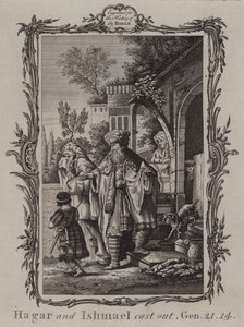 Agar et Ismaël chassés (gravure)