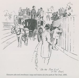 Fiacres et omnibus - moyens de voir gratuitement The Oval, 1895 - English School