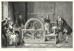 Machine électrique de Hawksbee (gravure)