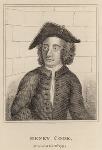 Henry Cook, exécuté le 6 décembre 1741 - English School