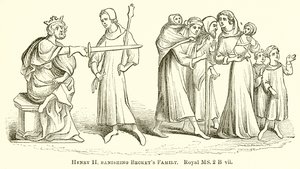 Henri II bannissant la famille de Becket