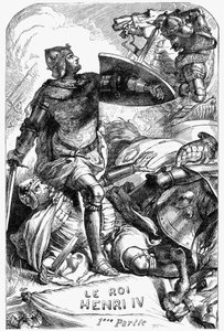 Henri IV - Illustration dans "Œuvres complètes de William Shakespeare" 1866 - Les illustrations et la forme générale de cette édition sont empruntées à Shakespeare illustré de Cassell, publié à Londres