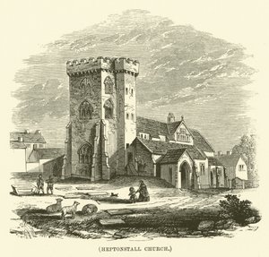 Église de Heptonstall (gravure) - English School