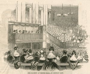 Sa Majesté la Reine Victoria à Exeter Hall, Strand, Londres