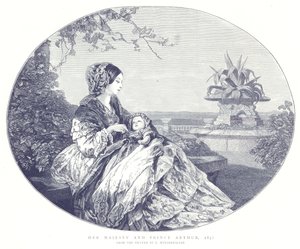 Sa Majesté et le Prince Arthur, 1850 - English School