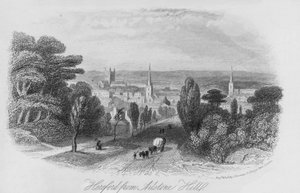 Hereford depuis Ailstone Hill (gravure)