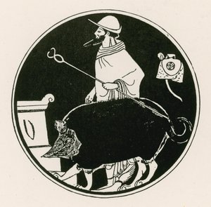 Hermès et le chien masqué (gravure) - English School