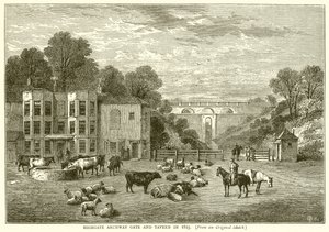 Highgate Archway Gate et Tavern en 1825