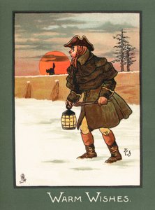 Bandit de grand chemin dans la neige, Carte de Noël