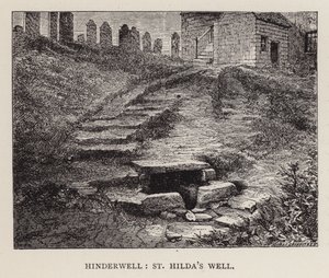 Hinderwell, le puits de Sainte Hilda (gravure) - English School