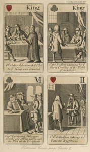 Cartes à jouer historiques racontant l