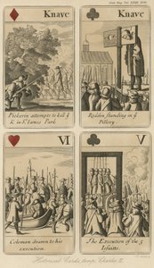 Cartes à jouer historiques racontant l