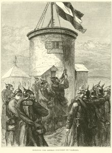 Hissage du drapeau allemand sur Valérien, mars 1871