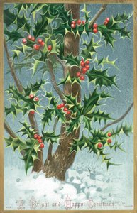 Houx, carte de Noël - English School