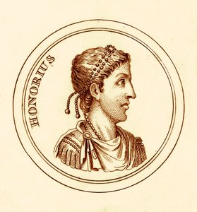 Honorius, illustration du Dictionnaire Historique Universel par George Crabb, publiée en 1825 - English School