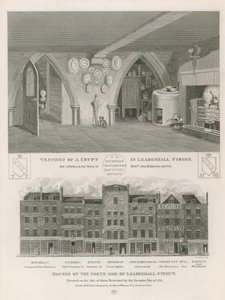 Maisons du côté nord de Leadenhall Street, érigées sur le site de celles détruites par l