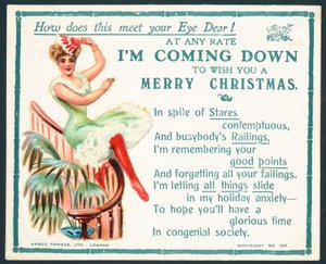 Comment cela vous plaît-il cher! - Carte de Noël victorienne - English School