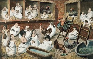 Bébés humains éclosant d
