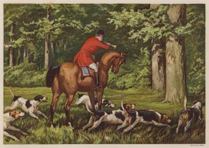 Chasse avec des chiens - English School