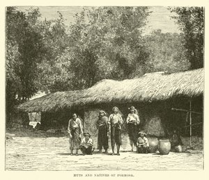 Huttes et indigènes de Formose