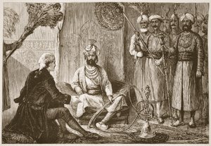 Hyder Ali et le missionnaire, illustration de Cassell