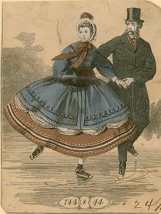 Couple de patineurs sur glace