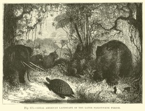 Paysage américain idéal de la période du Pléistocène tardif - English School