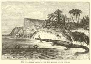 Paysage idéal de la période Oolitique moyenne - English School