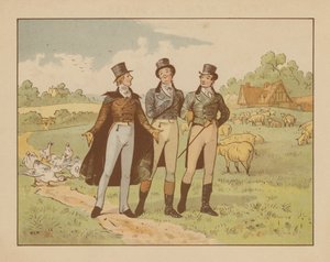 Illustration pour The Men of Ware, vers 1880 (lithographie couleur) - English School