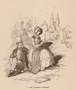 Illustration pour Vanity Fair de Thackeray (lithographie) - English School