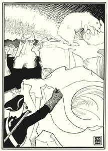 Illustration pour Les Aventures du baron de Münchhausen (gravure) - English School