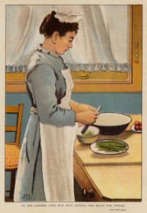Dans la cuisine, Jane était occupée à couper les haricots pour le dîner