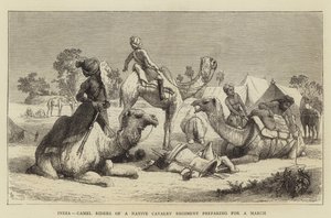 Inde, cavaliers de chameaux d